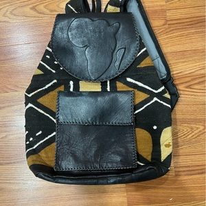 Authentic handmade Kente cloth backpack